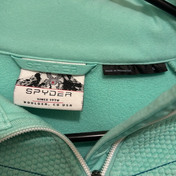 EUC Mint Green Spyder Ski Snowboard Zip-up Size S - Picture 2 of 4